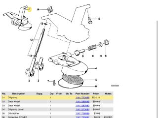 bontott BMW 5 E34 Olajszivattyú