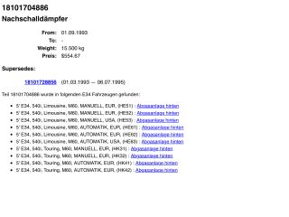 bontott BMW 5 E34 Komplett Kipufogó Rendszer