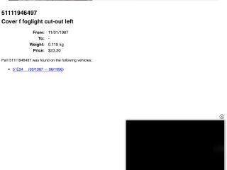 bontott BMW 5 E34 Bal első Lökhárító Vakborítás