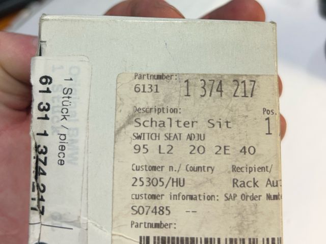 bontott BMW 5 E34 Bal első Ülésállító Kapcsoló