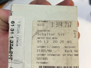 bontott BMW 5 E34 Bal első Ülésállító Kapcsoló