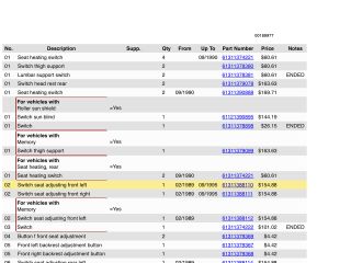 bontott BMW 5 E34 Bal első Ülésállító Kapcsoló