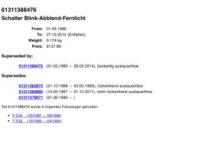 bontott BMW 5 E34 Bal Kormánykapcsoló Irányjelző