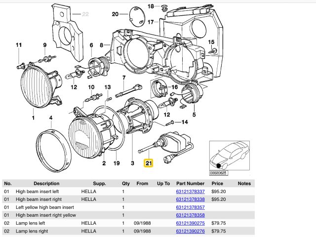 bontott BMW 5 E34 Fényszórómagasság Állító Motor (Pozíciófüggetlen)