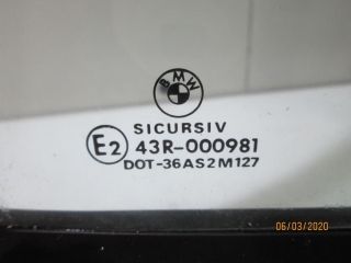 bontott BMW 5 E34 Jobb hátsó Fixüveg (Ajtóban)