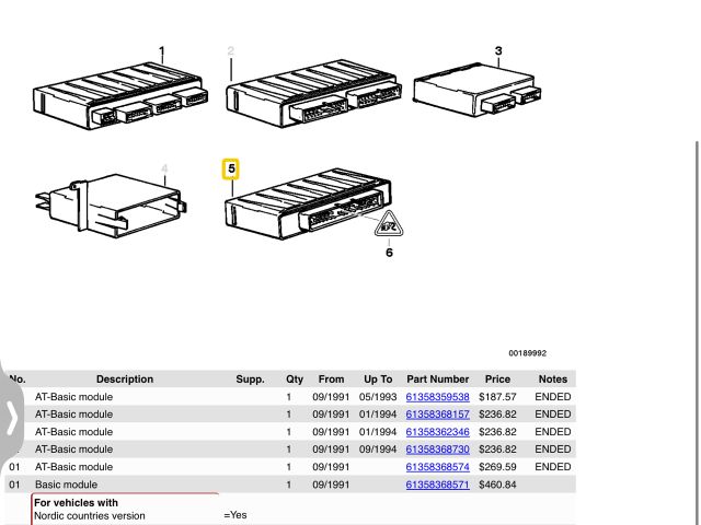 bontott BMW 5 E34 Lámpa Vezérlő