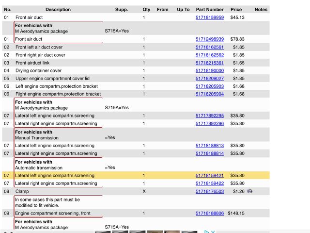 bontott BMW 5 E39 Bal első Fék Hűtő Cső