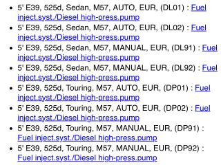 bontott BMW 5 E39 Porlasztó (1 db)