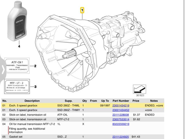 bontott BMW 5 E39 Váltó (Mechanikus)
