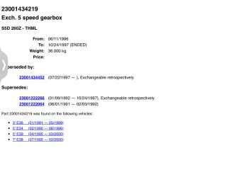bontott BMW 5 E39 Váltó (Mechanikus)