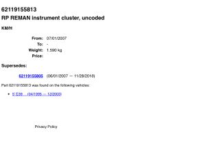 bontott BMW 5 E39 Kilométeróra