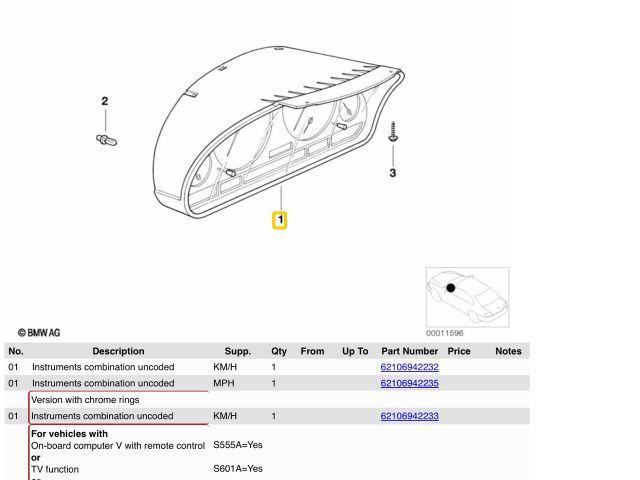 bontott BMW 5 E39 Kilométeróra
