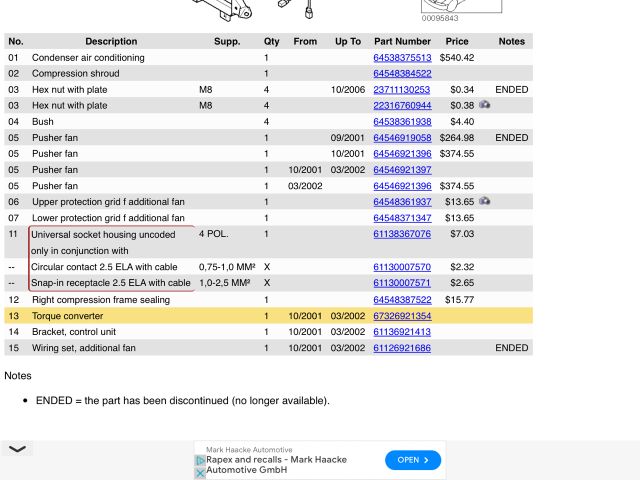 bontott BMW 5 E39 Klíma Relé