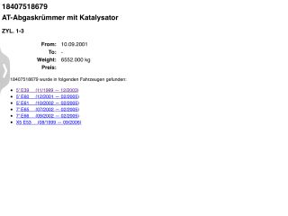 bontott BMW 5 E39 Katalizátor