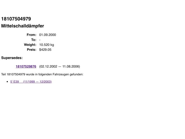 bontott BMW 5 E39 Komplett Kipufogó Rendszer