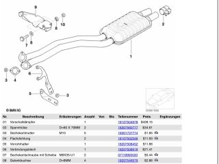 bontott BMW 5 E39 Komplett Kipufogó Rendszer
