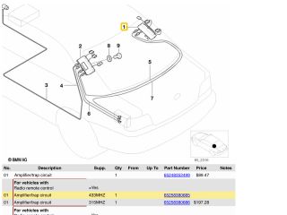 bontott BMW 5 E39 Antenna Erősítő