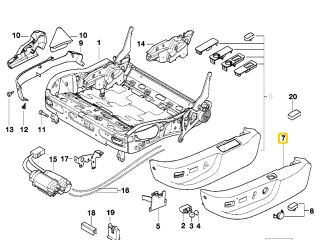 bontott BMW 5 E39 Bal első Ülés Kárpit