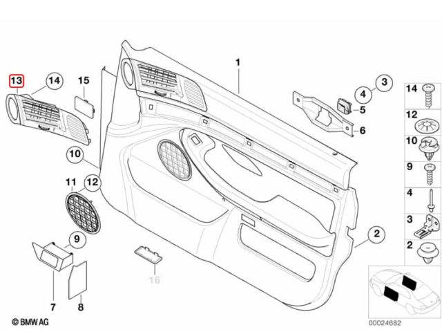 bontott BMW 5 E39 Bal Szellőző