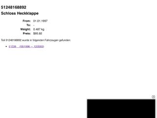 bontott BMW 5 E39 Csomagtérajtó Zárszerkezet