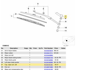 bontott BMW 5 E39 Első Ablaktekerő Kar