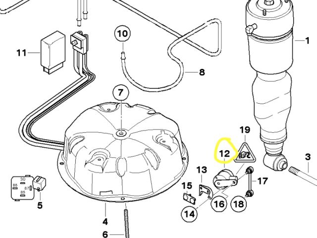 bontott BMW 5 E39 Első Xenon Szintszabályzó Jeladó