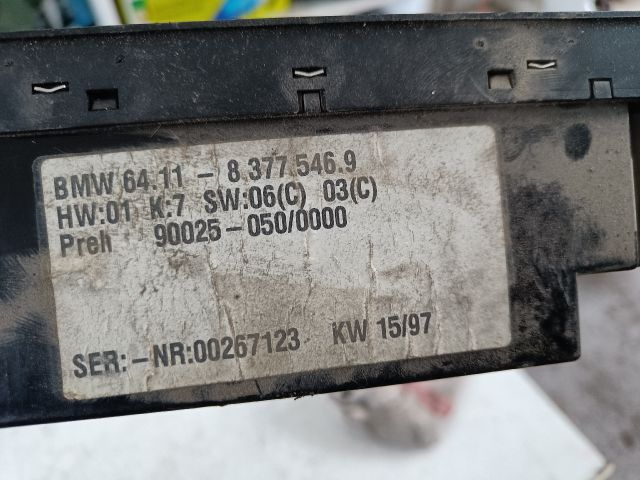 bontott BMW 5 E39 Fűtéskapcsoló (digit klímás)