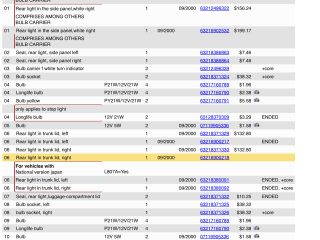 bontott BMW 5 E39 Jobb Belső Hátsó Lámpa