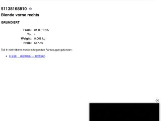 bontott BMW 5 E39 Jobb Fényszóró Bajusz Díszléc