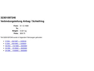 bontott BMW 5 E39 Légzsák Átvezető Szalagkábel