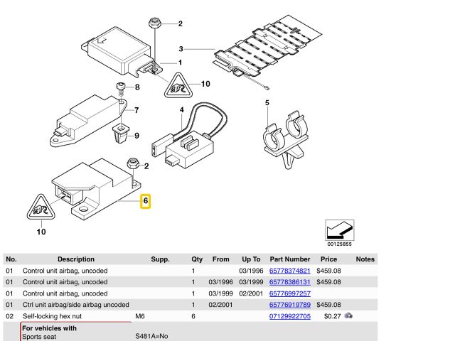 bontott BMW 5 E39 Légzsák Elektronika