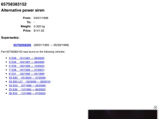 bontott BMW 5 E39 Riasztó Hangszóró