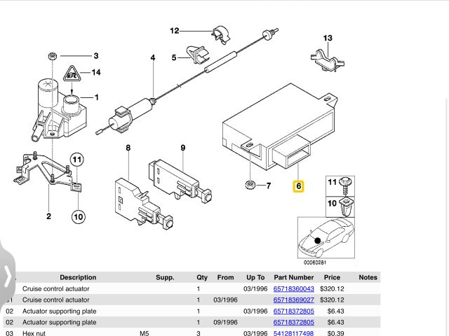 bontott BMW 5 E39 Tempomat Elektronika