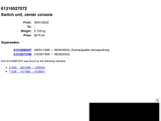 bontott BMW 5 E39 Ülésfűtés Kapcsoló Pár