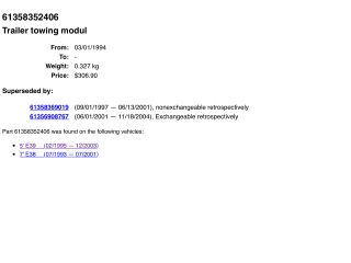 bontott BMW 5 E39 Vonóhorog Elektronika