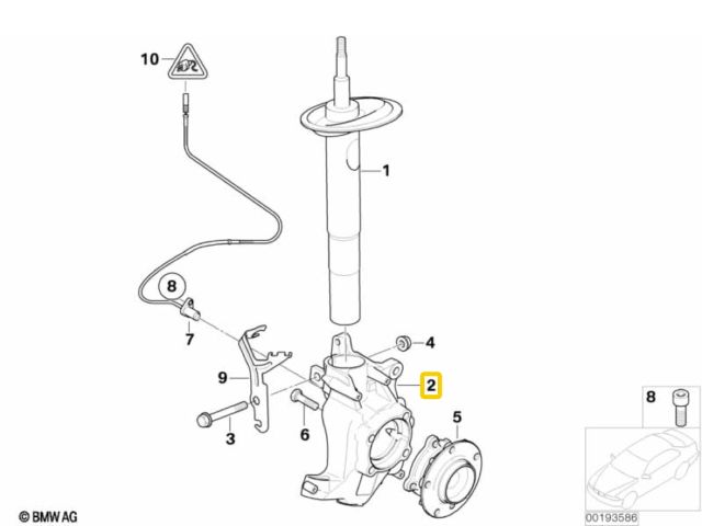 bontott BMW 5 E60 Bal első Csonkállvány