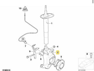 bontott BMW 5 E60 Jobb első Csonkállvány