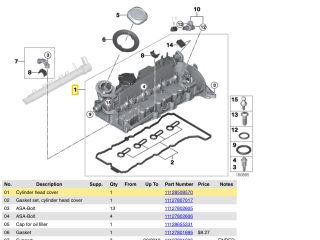 bontott BMW 5 E60 Szelepfedél