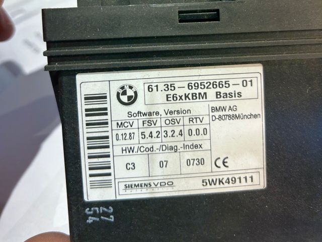 bontott BMW 5 E60 Komfort Elektronika