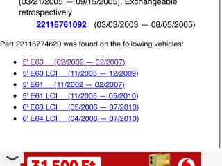 bontott BMW 5 E60 Motor Tartó Bak Jobb