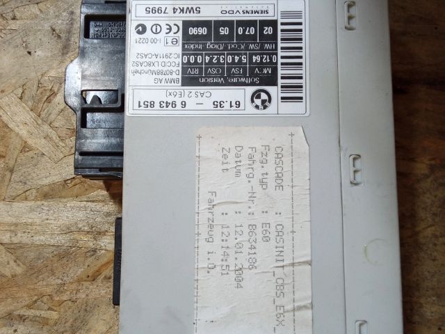 bontott BMW 5 E60 Immobilizer Elektronika