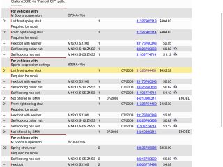 bontott BMW 5 E60 Bal első Lengéscsillapító
