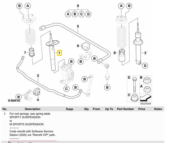 bontott BMW 5 E60 Bal első Lengéscsillapító