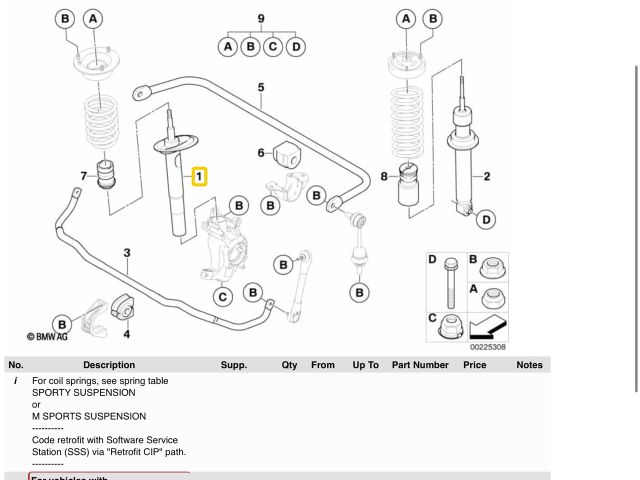 bontott BMW 5 E60 Bal első Lengéscsillapító