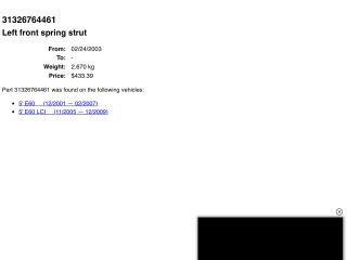 bontott BMW 5 E60 Bal első Lengéscsillapító