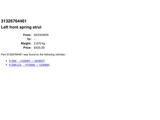 bontott BMW 5 E60 Bal első Lengéscsillapító