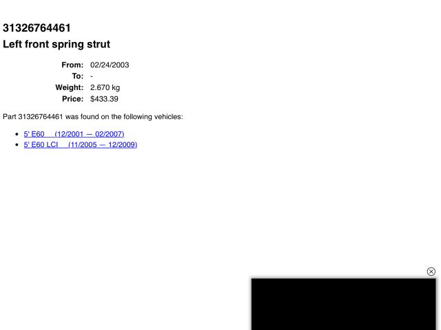 bontott BMW 5 E60 Bal első Lengéscsillapító