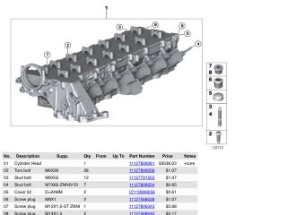bontott BMW 5 E60 Hengerfej
