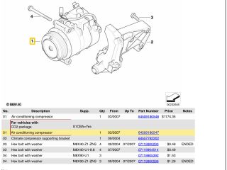 bontott BMW 5 E60 Klímakompresszor