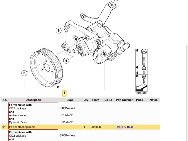 bontott BMW 5 E60 Kormányszervó Motor (Hidraulikus)